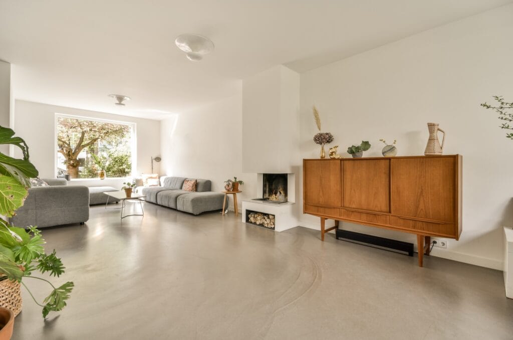 beton look vloer woonkamer